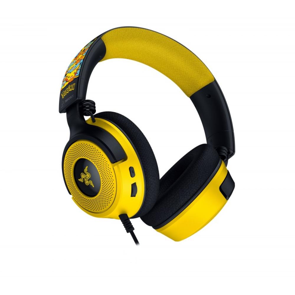 Razer - Kraken V4 X Pokemon Auriculares Alámbrico Diadema Juego USB Type-C / USB Type-A Negro, Amarillo