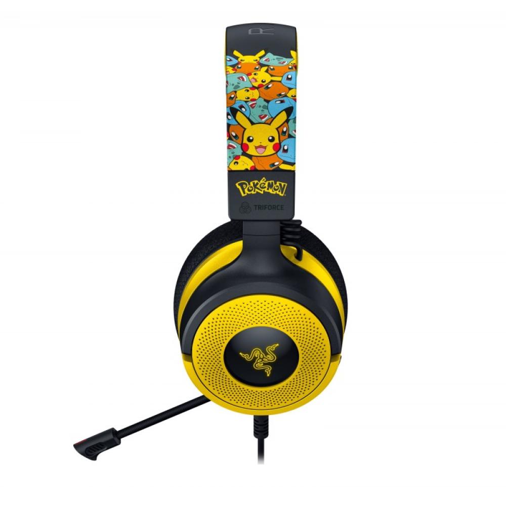 Razer - Kraken V4 X Pokemon Auriculares Alámbrico Diadema Juego USB Type-C / USB Type-A Negro, Amarillo