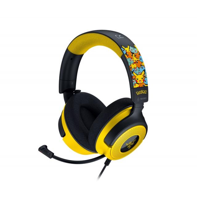 Razer - Kraken V4 X Pokemon Auriculares Alámbrico Diadema Juego USB Type-C / USB Type-A Negro, Amarillo