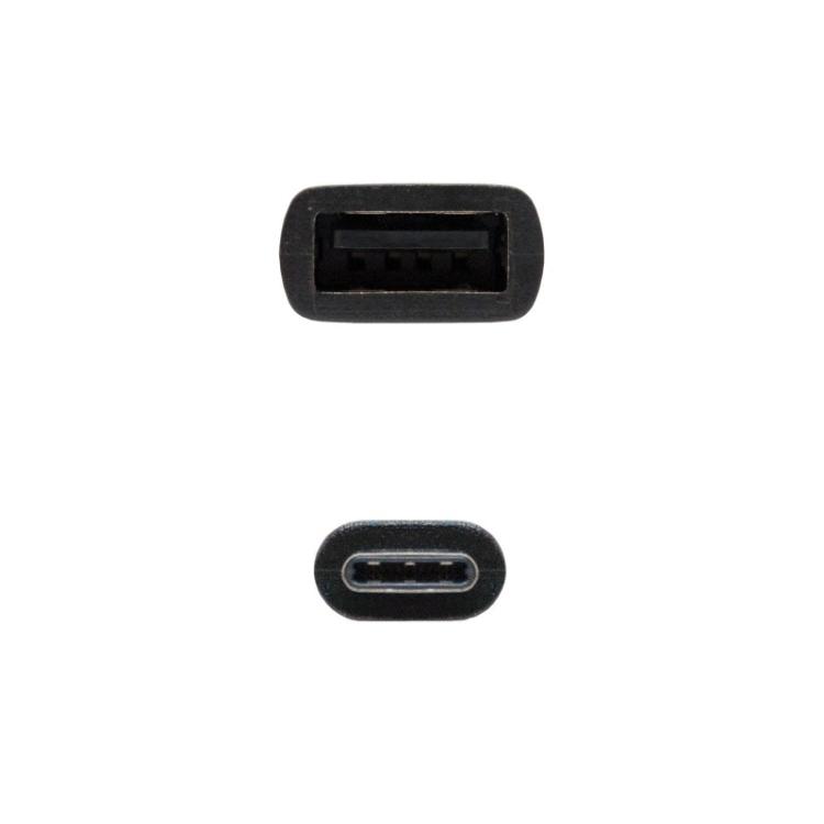 Nanocable - USB 2.0, 0.15m cable USB 0,15 m USB C USB A Negro