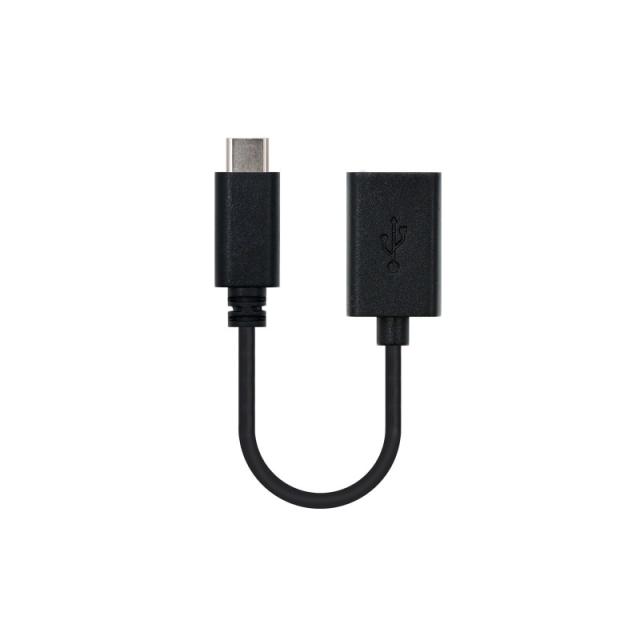 Nanocable - USB 2.0, 0.15m cable USB 0,15 m USB C USB A Negro