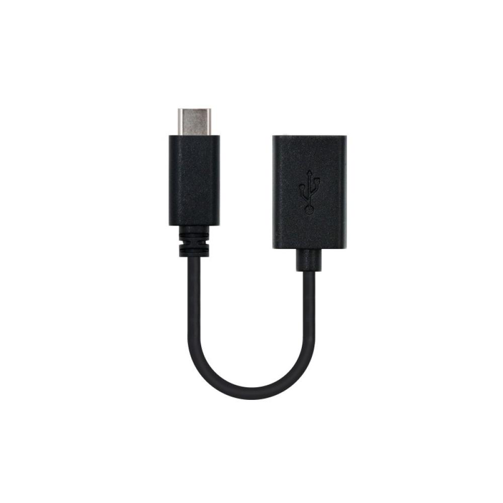 Nanocable - USB 2.0, 0.15m cable USB 0,15 m USB C USB A Negro