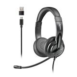 NGS - VOX605 USB-C Auriculares Alámbrico Diadema Llamadas/Música USB Tipo C Negro