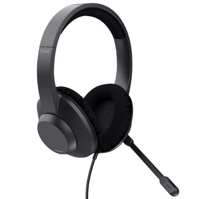 Trust - Ayda Max Auriculares Alámbrico Diadema Llamadas/Música USB Type-C / USB Type-A Negro