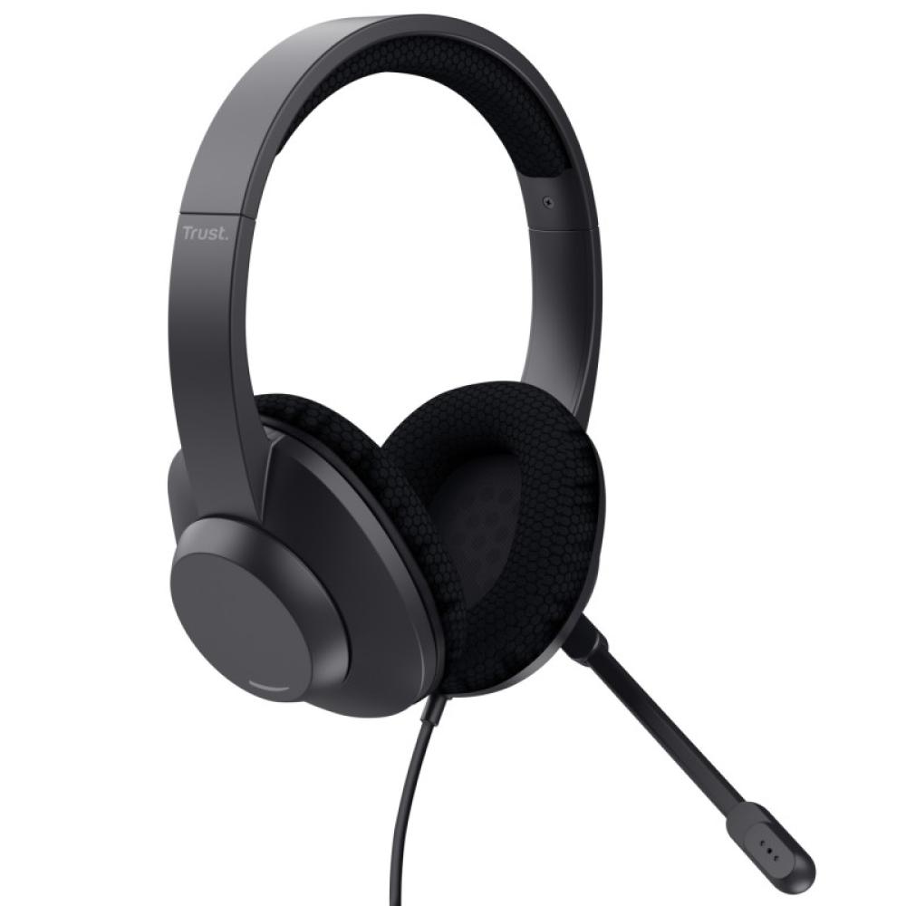 Trust - Ayda Max Auriculares Alámbrico Diadema Llamadas/Música USB Type-C / USB Type-A Negro