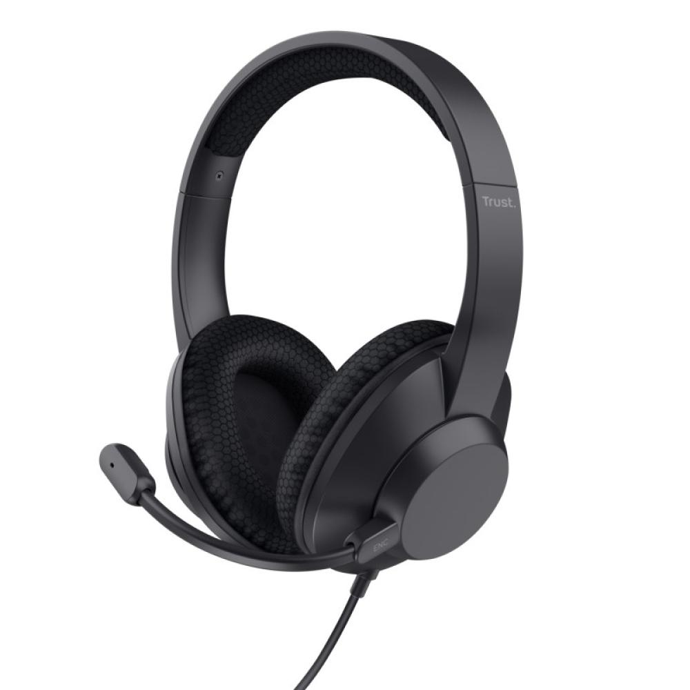 Trust - Ayda Max Auriculares Alámbrico Diadema Llamadas/Música USB Type-C / USB Type-A Negro