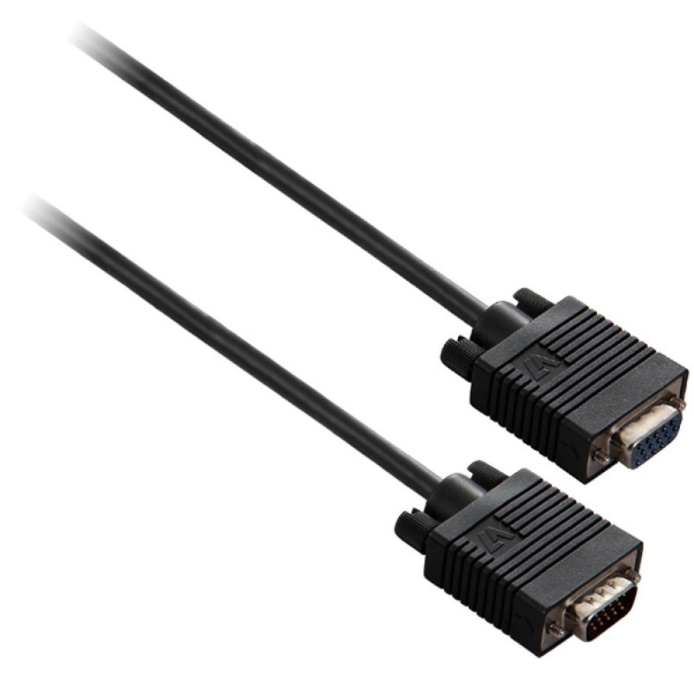 V7 - Cable de extensión negro de vídeo con conector VGA hembra a VGA macho 3m 10ft