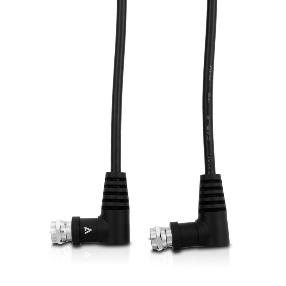 V7 - Cable negro coaxial con conector coaxial macho a coaxial macho 3m 10ft