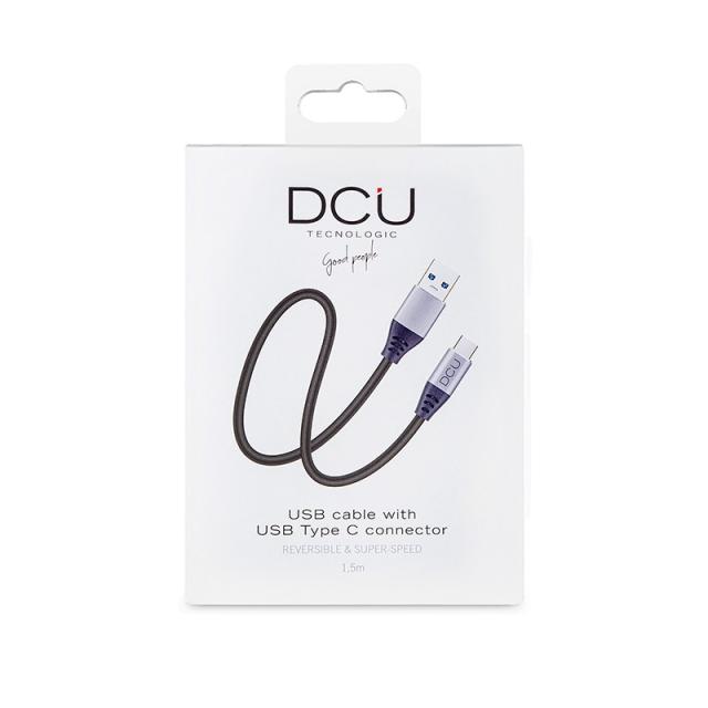DCU Advance Tecnologic - 30402020 cable USB USB 3.2 Gen 1 (3.1 Gen 1) 1,5 m USB A USB C Negro, Gris