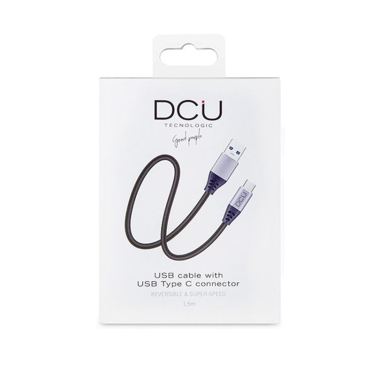 DCU Advance Tecnologic - 30402020 cable USB USB 3.2 Gen 1 (3.1 Gen 1) 1,5 m USB A USB C Negro, Gris