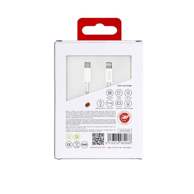 DCU Advance Tecnologic - 34101300 cable de conector Lightning 1 m Blanco