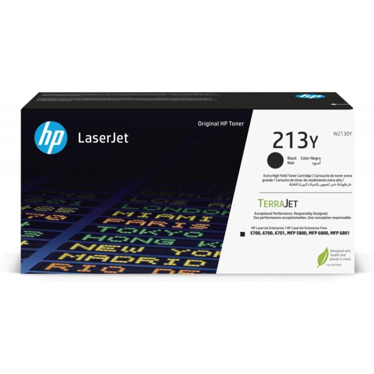 HP - Cartucho de tóner Original LaserJet 213Y de capacidad superior negro