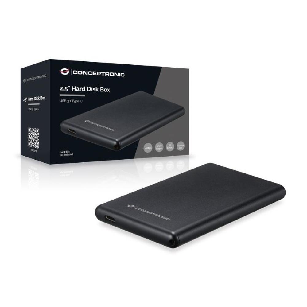 Conceptronic - HDE02B caja para disco duro externo Caja de disco duro (HDD) Negro 2.5"