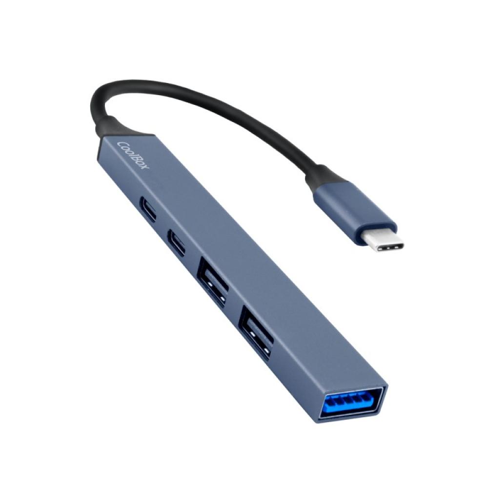 CoolBox - MINIDOCK 5 ALUMINIO USB-C + PD 100W/2X USB-A/1X USB-C/1X USB-A 3.2 GEN1