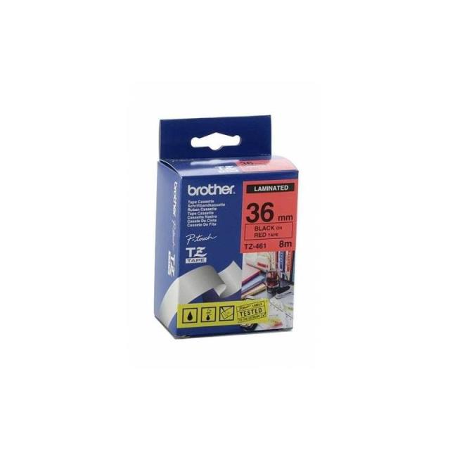 Brother - TZ-461 cinta para impresora de etiquetas Negro sobre rojo