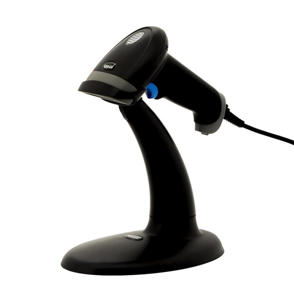 iggual - Lector código barras 2D USB con soporte