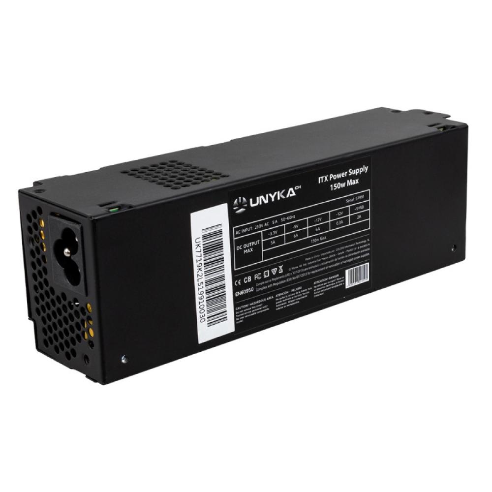 UNYKAch - ITX 150 unidad de fuente de alimentación 150 W 20+4 pin ATX Flex ATX Negro
