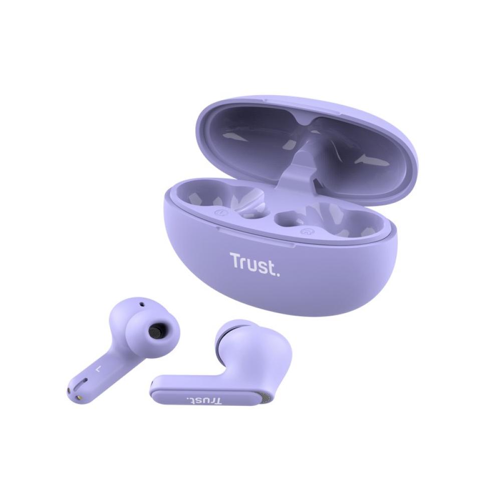 Trust - Yavi Auriculares True Wireless Stereo (TWS) Dentro de oído Llamadas/Música USB Tipo C Bluetooth Púrpura