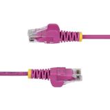 StarTech.com - Cable de Red Ethernet CAT6 Delgado sin Enganches Rosa de 2m - Cable RJ45 Snagless Slim 28AWG - Alambre de Cobre P