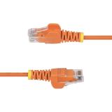 StarTech.com - Cable de Red Ethernet CAT6 Delgado sin Enganches Naranja de 1,5m - Cable RJ45 Snagless Slim de 28AWG - Alambre de