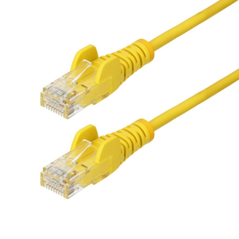 StarTech.com - Cable de Red Ethernet CAT6 Delgado sin Enganches Amarillo de 2m - Cable RJ45 Snagless Slim 28AWG - Alambre de Cob