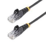 StarTech.com - Cable de Red Ethernet CAT6 Delgado sin Enganches Negro de 5m - Cable RJ45 Snagless Slim 28AWG - Alambre de Cobre