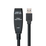 Nanocable - Cable USB 3.0 prolongador con amplificador, tipo A/M-A/H, 15m