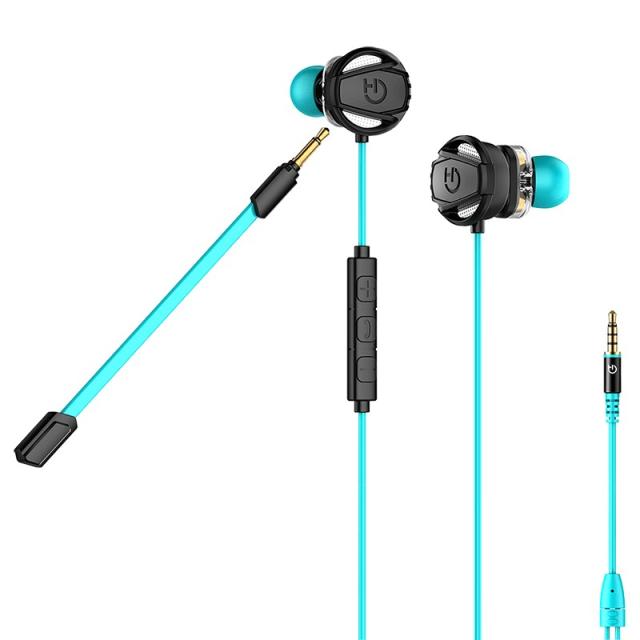 Hiditec - Taiko Auriculares Alámbrico Dentro de oído Juego Negro, Turquesa