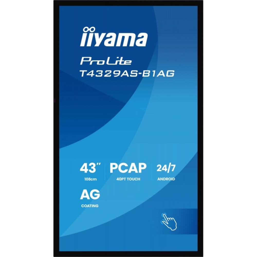 iiyama - T4329AS-B1AG pantalla para PC 108 cm (42.5") 3840 x 2160 Pixeles 4K Ultra HD LED Pantalla táctil Negro