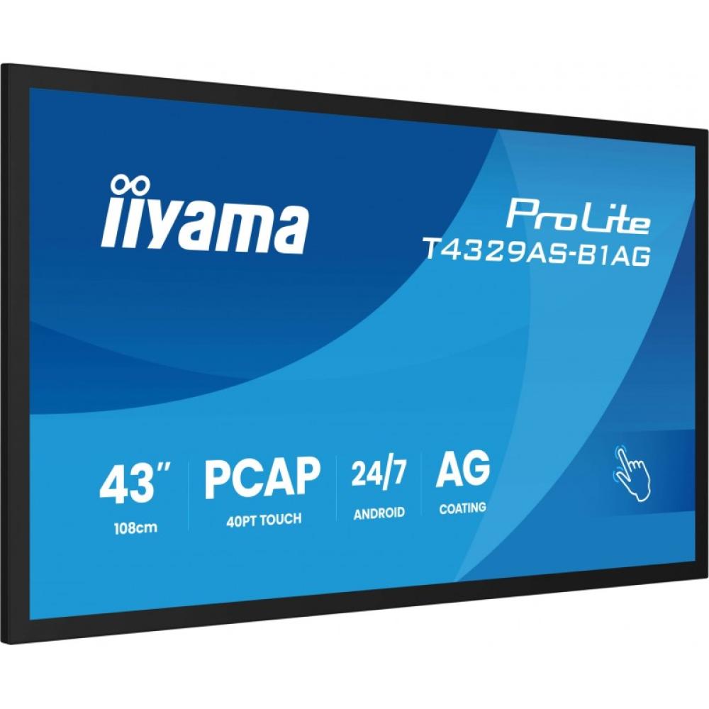 iiyama - T4329AS-B1AG pantalla para PC 108 cm (42.5") 3840 x 2160 Pixeles 4K Ultra HD LED Pantalla táctil Negro