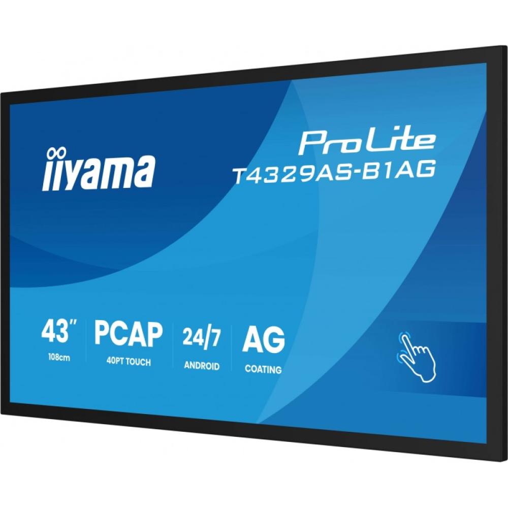 iiyama - T4329AS-B1AG pantalla para PC 108 cm (42.5") 3840 x 2160 Pixeles 4K Ultra HD LED Pantalla táctil Negro