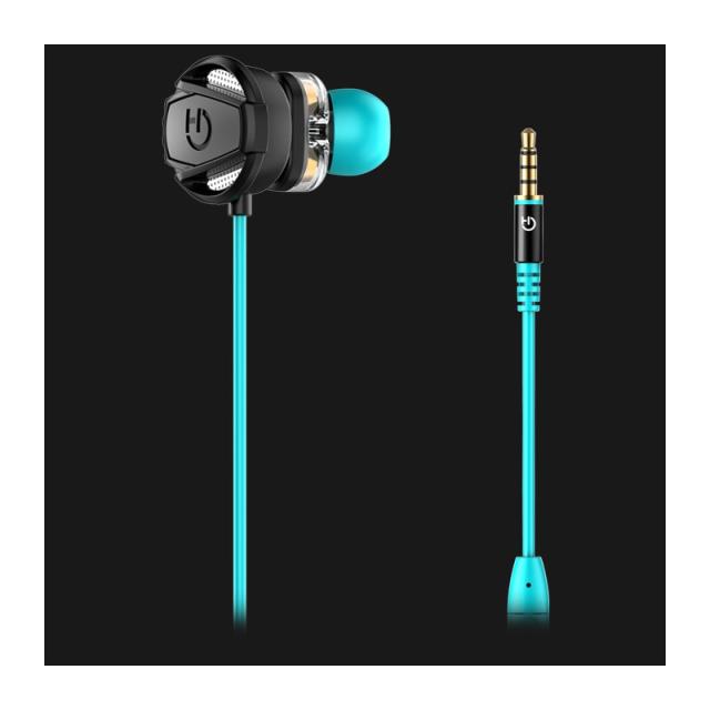 Hiditec - Taiko Auriculares Alámbrico Dentro de oído Juego Negro, Turquesa