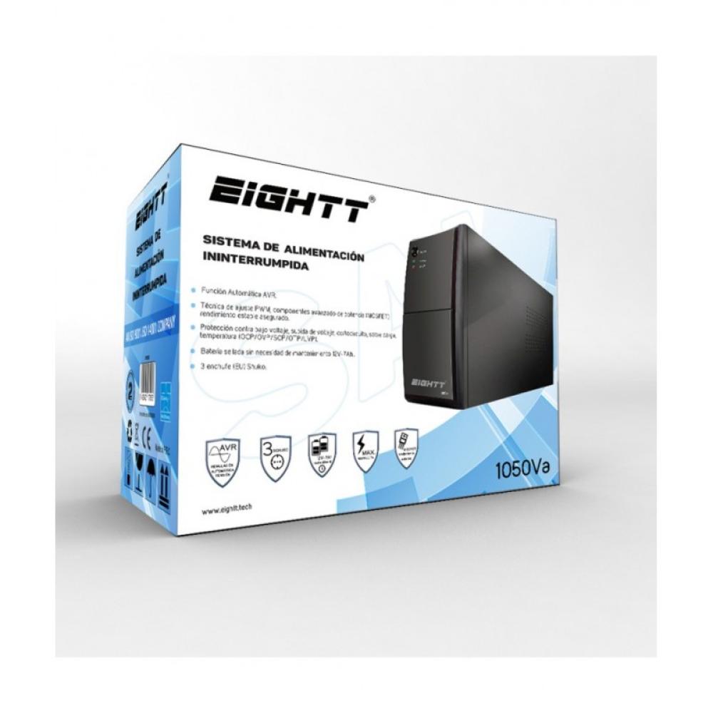 Eightt - ES1050 sistema de alimentación ininterrumpida (UPS) En espera (Fuera de línea) o Standby (Offline) 1,05 kVA