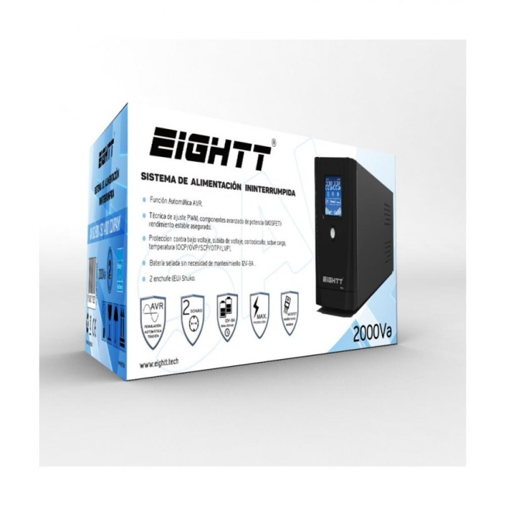 Eightt - ES2000 sistema de alimentación ininterrumpida (UPS) En espera (Fuera de línea) o Standby (Offline) 2 kVA