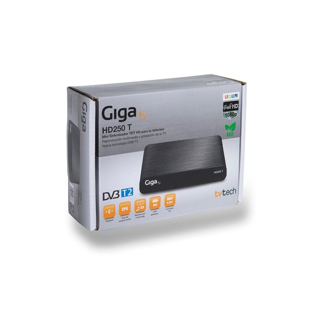 TvTech - GigaTV HD250 T Cable Full HD Negro