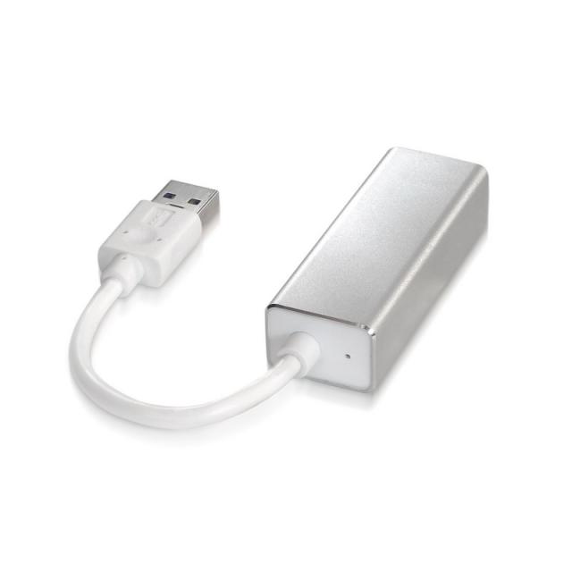 AISENS - A106-0049 cambiador de género para cable RJ-45 USB 2.0 Type-A Plata, Blanco