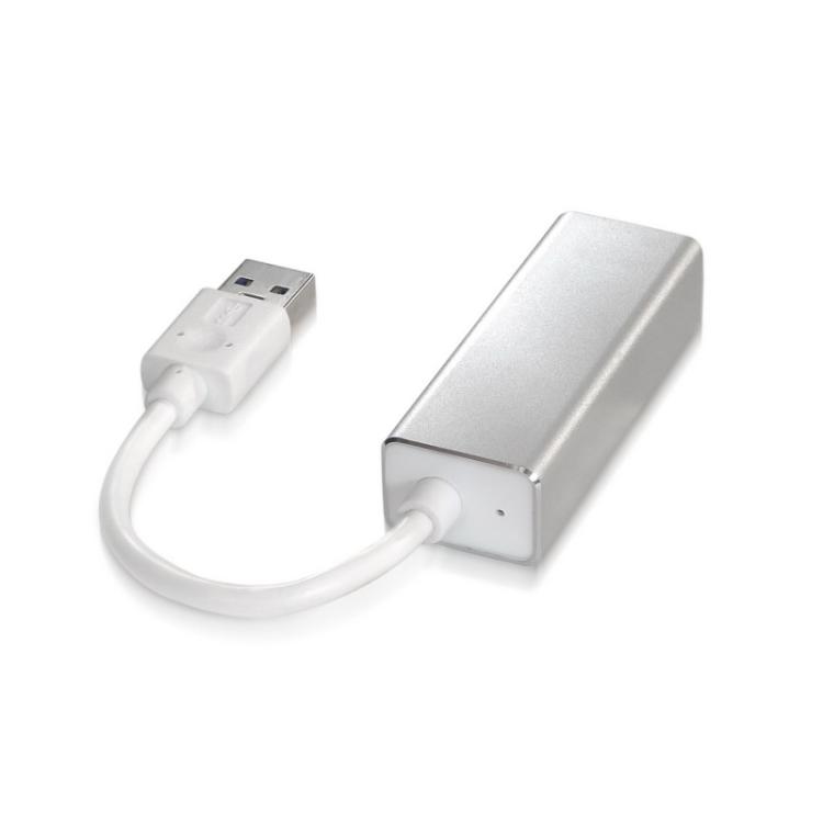 AISENS - A106-0049 cambiador de género para cable RJ-45 USB 2.0 Type-A Plata, Blanco