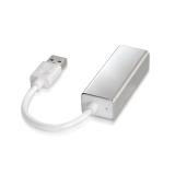AISENS - A106-0049 cambiador de género para cable RJ-45 USB 2.0 Type-A Plata, Blanco