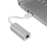 AISENS - A106-0049 cambiador de género para cable RJ-45 USB 2.0 Type-A Plata, Blanco