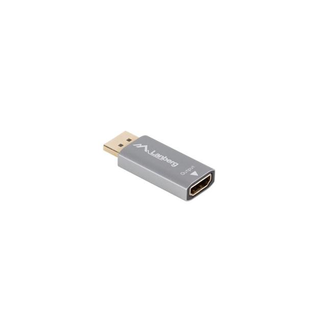 Lanberg - AD-DP-HD-03 adaptador de cable de vídeo 0 m DisplayPort HDMI Plata