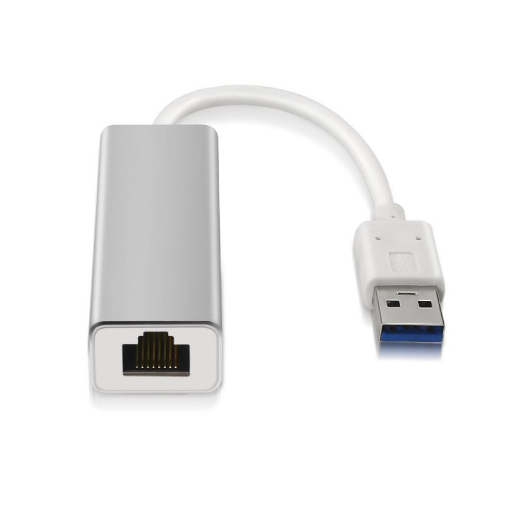 AISENS - A106-0049 cambiador de género para cable RJ-45 USB 2.0 Type-A Plata, Blanco