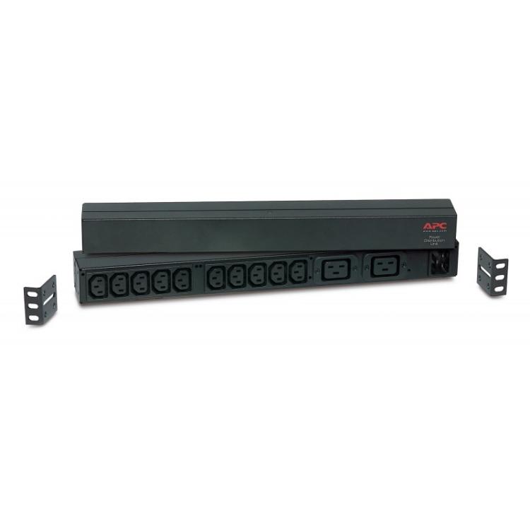 APC - RACK PDU BASIC 1 U 16A 230V unidad de distribución de energía (PDU) 12 salidas AC 0U/1U Negro