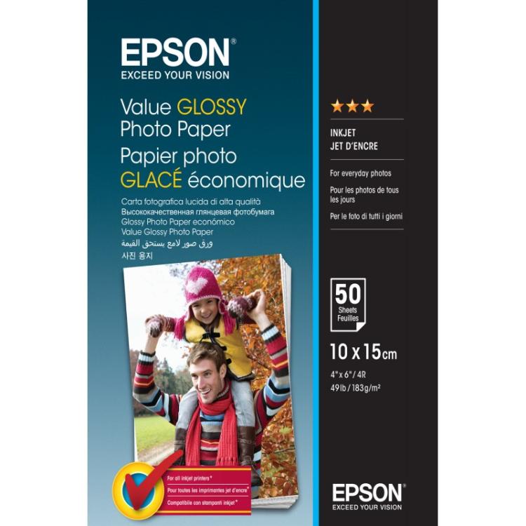 Epson - Value Glossy Photo Paper - 10x15cm - 50 Hojas