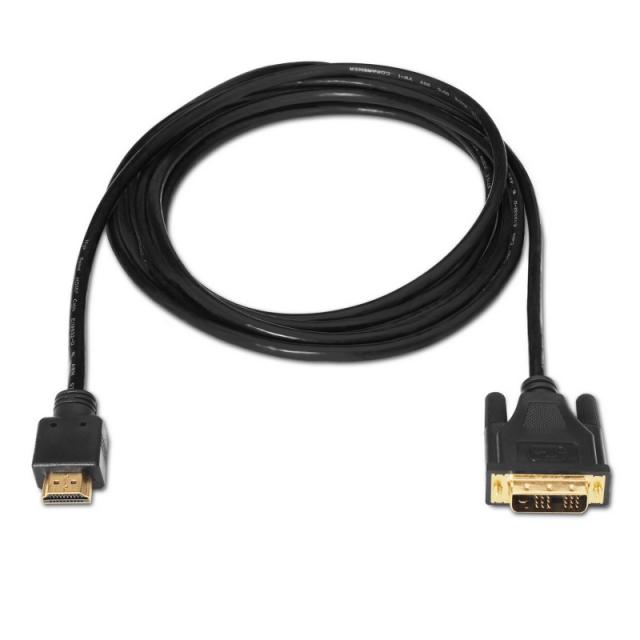 AISENS - A117-0090 adaptador de cable de vídeo 1,8 m HDMI tipo A (Estándar) DVI 18+1 Negro