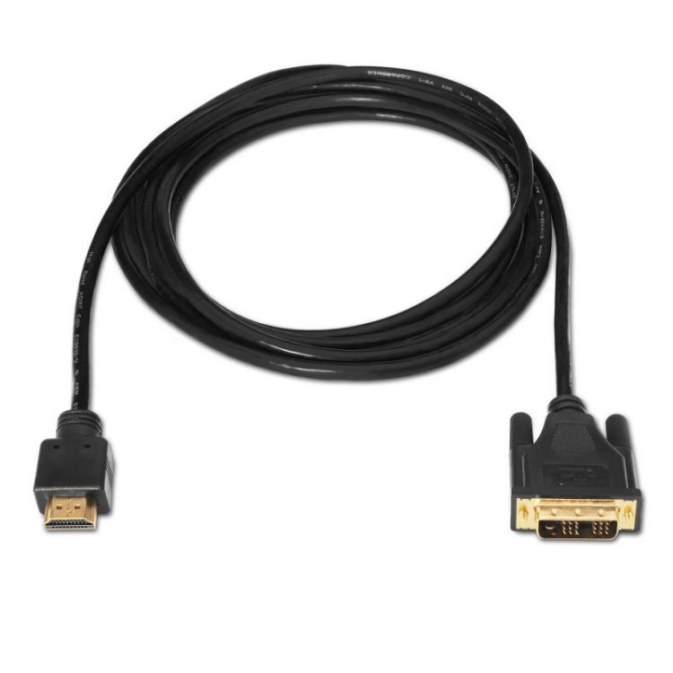 AISENS - A117-0090 adaptador de cable de vídeo 1,8 m HDMI tipo A (Estándar) DVI 18+1 Negro