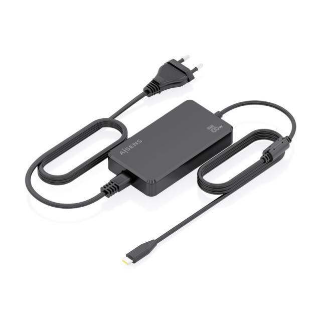 AISENS - Cargador De Sobremesa GaN 100W PD3.0 1xUSB-C 1.8m, Negro