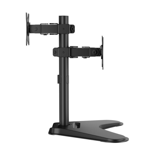 AISENS - Soporte de Mesa Eco Inclinable y Rotable para 2 Monitores/POS 8kg de 17"-32", Negro