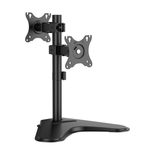 AISENS - Soporte de Mesa Eco Inclinable y Rotable para 2 Monitores/POS 8kg de 17"-32", Negro