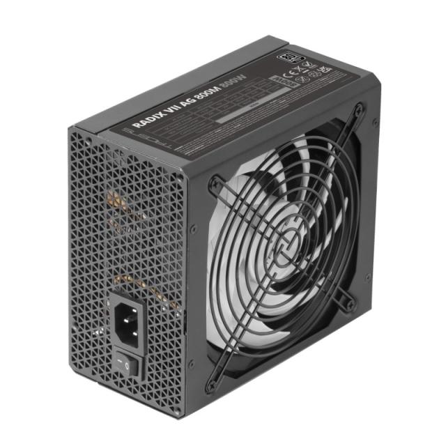 Tacens - RADIX VII AG 800, Fuente Alimentación Full Modular 800W ATX, 10 Años Garantía, 80Plus Silver, +87% Eficiencia, Ventilad