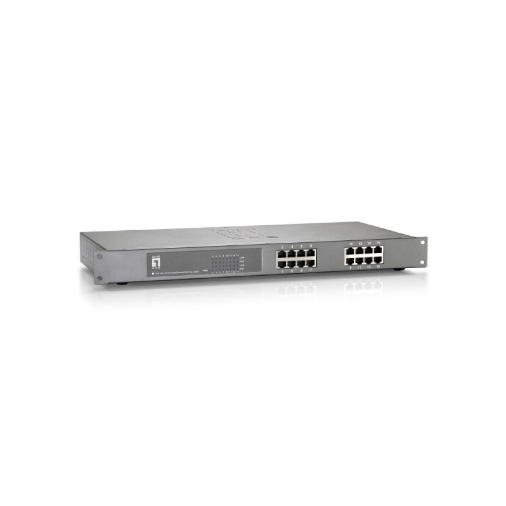 LevelOne - FEP-1612W380 switch Fast Ethernet (10/100) Energía sobre Ethernet (PoE) Gris